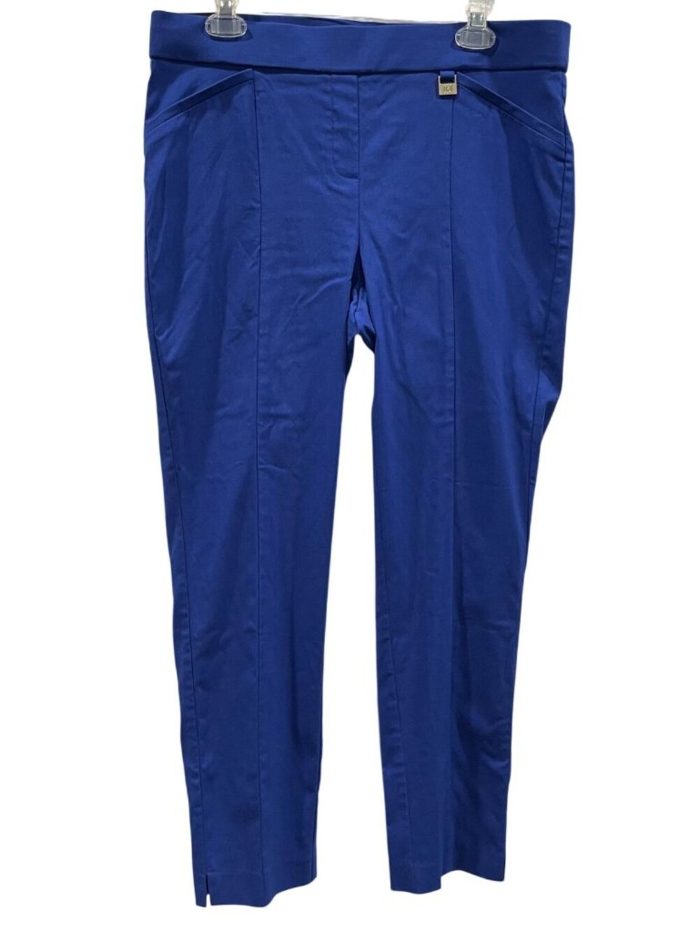 Rafaella Comfort Pull On Pants size 14 Blue Slim Ankle Vibrant Minimalist Preppy